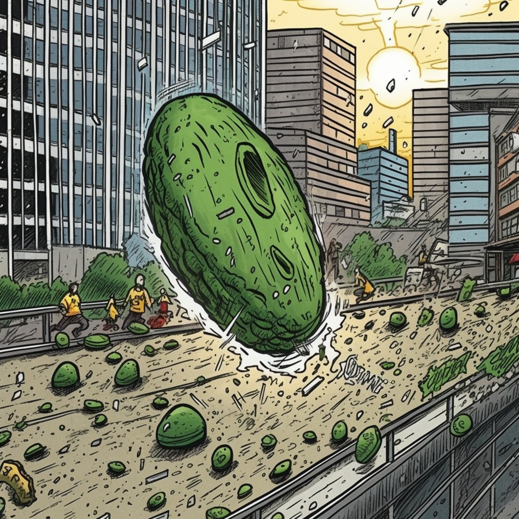 Destructive Giant Pickle- Stock Image