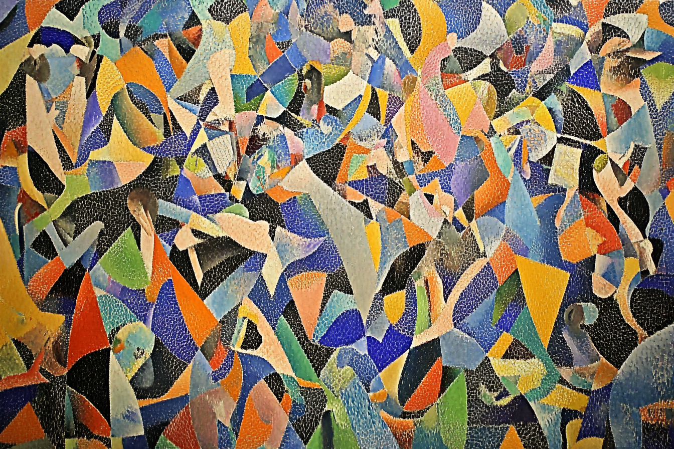 Gino Severini's Futuristic Chaos in Detailed Painting