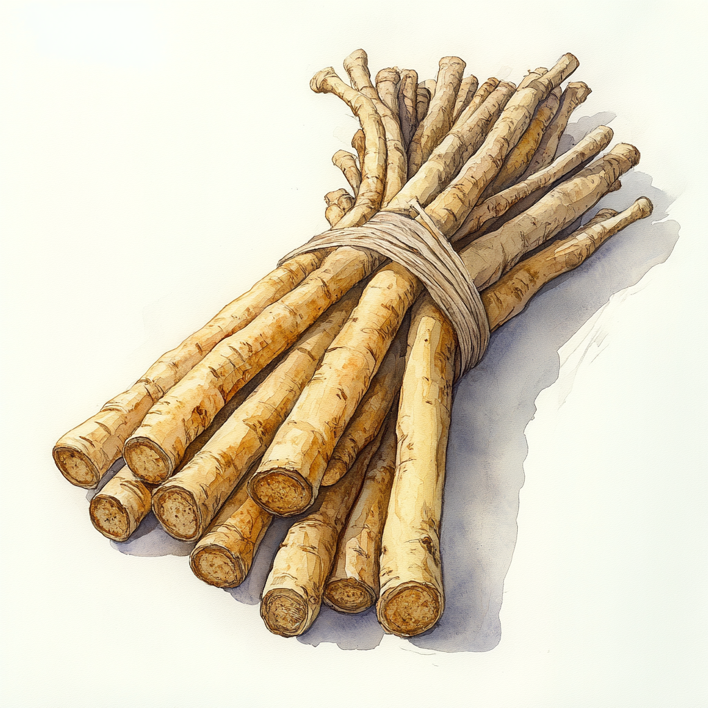 Ginseng Roots Pile with Natural Beauty Patterns