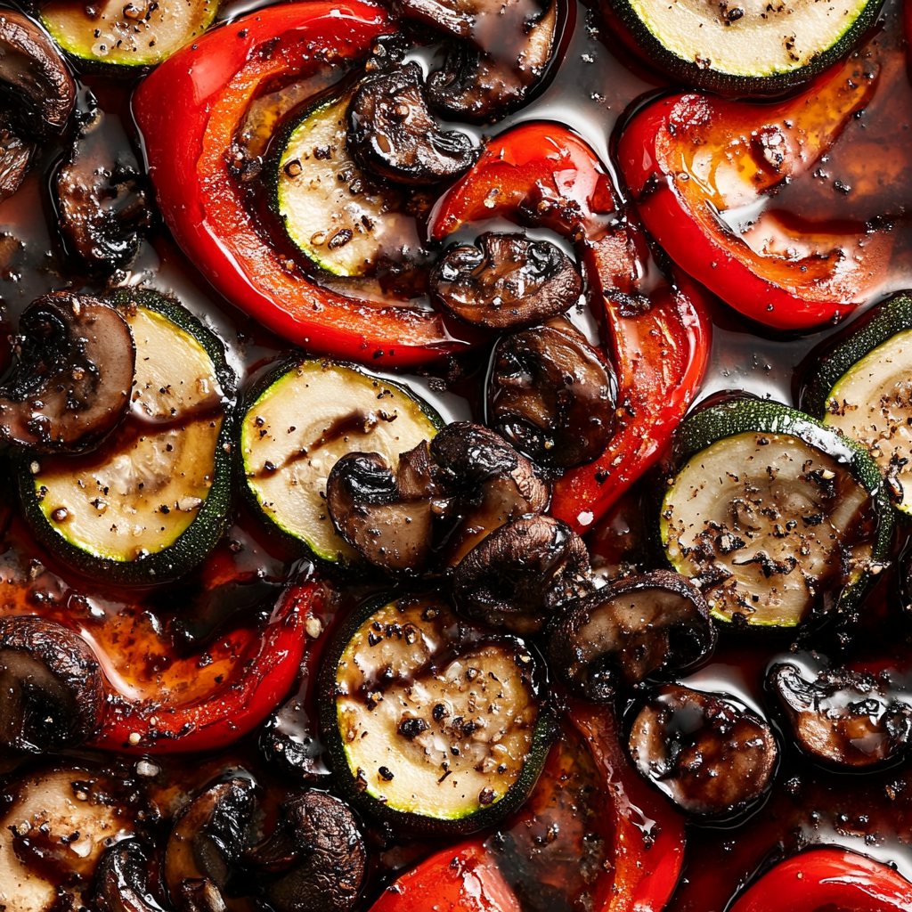 Glistening Roasted Vegetables with Balsamic Glaze