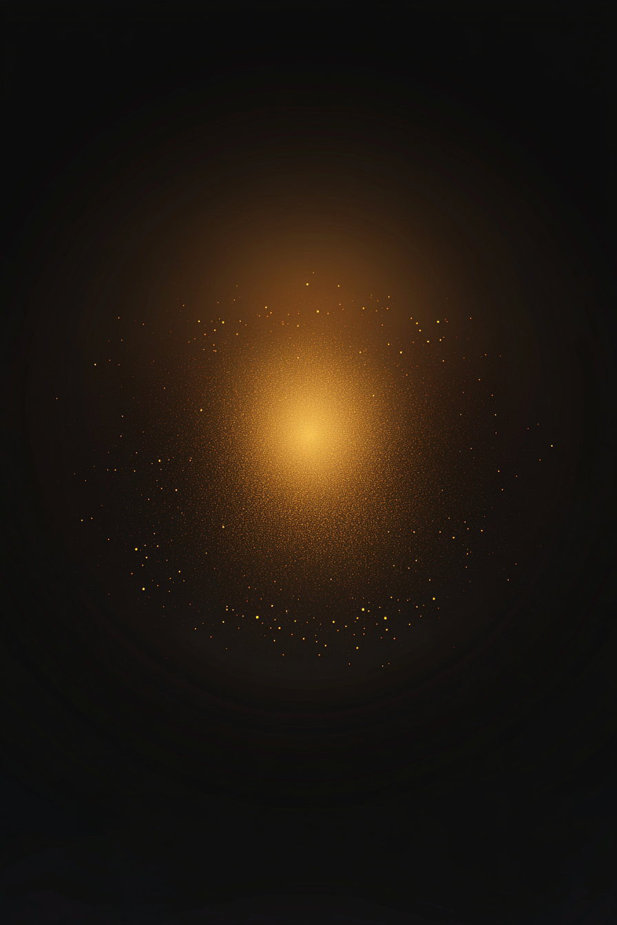 Gold gradient on dark background emanating soft radiant light.