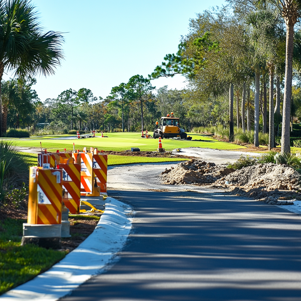 Golf course under construction in The Villages, Florida