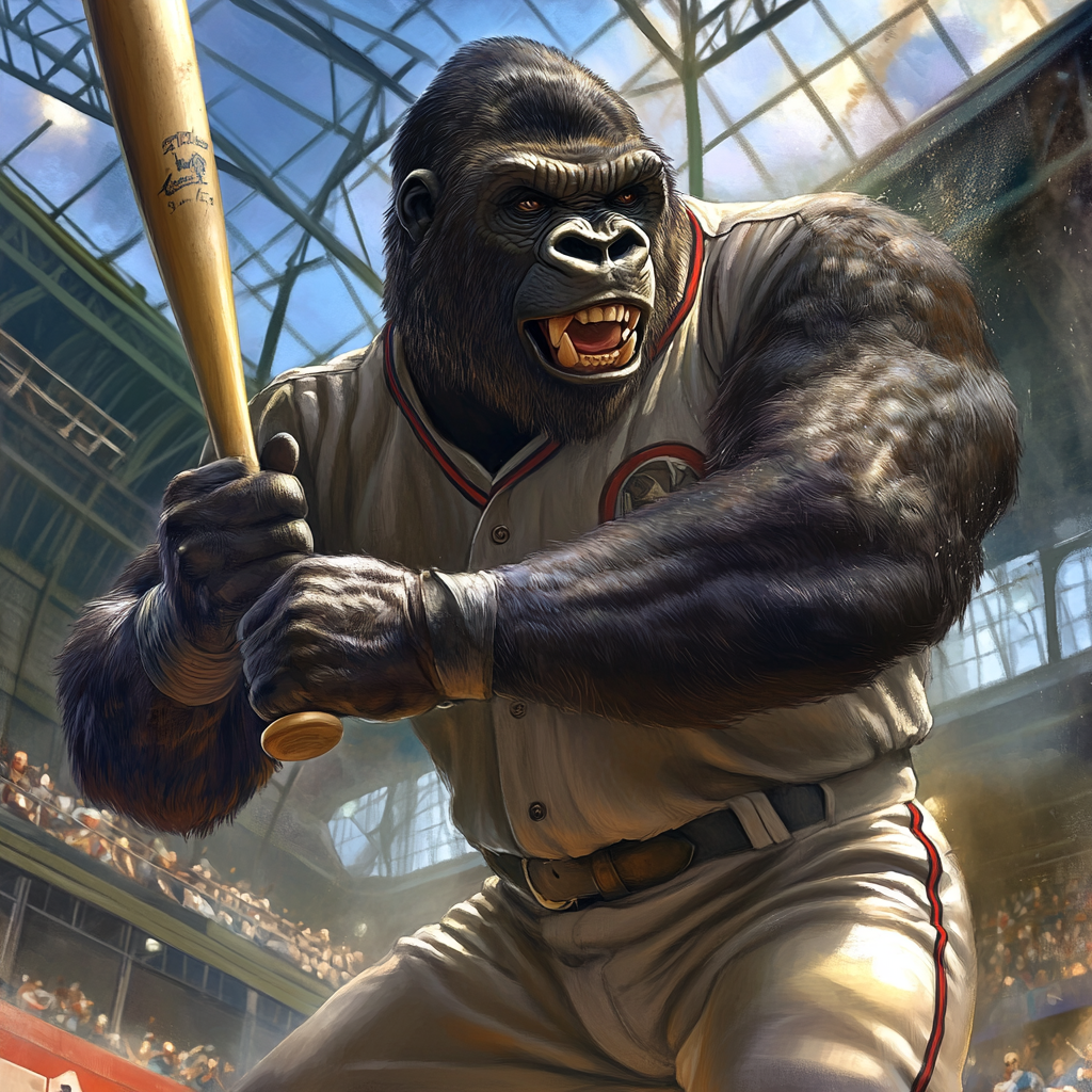 Gorilla hits game-winning grand slam in baseball game