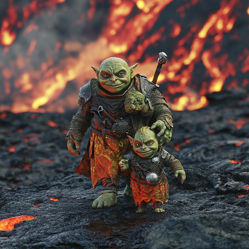 Green Orc Children by Lava Edge, 3D Pixar Fun