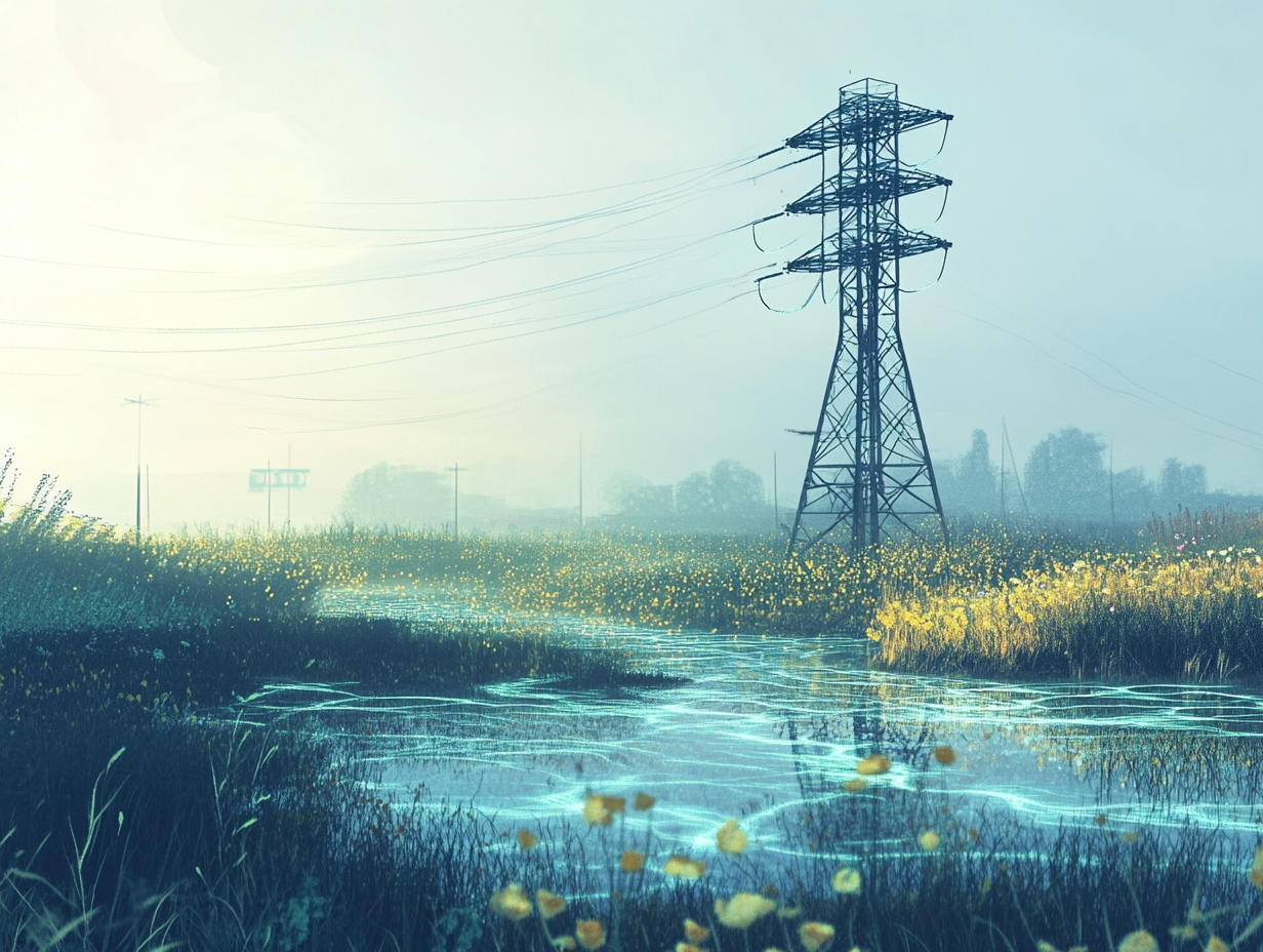 Guardian Switchgear in a Serene Digital Landscape