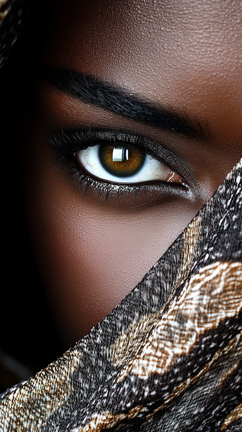 HD Portrait of Beautiful Shy African Woman