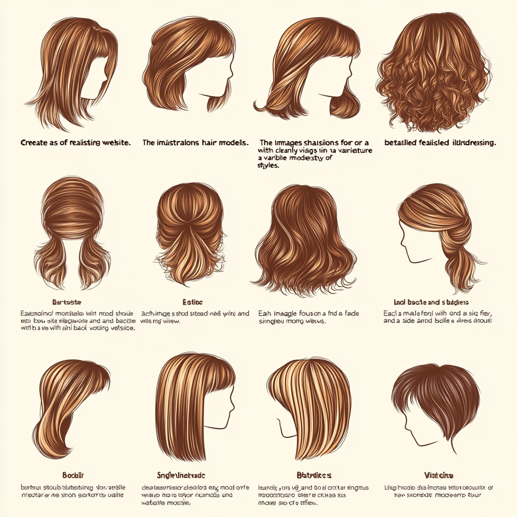 Hair Lengths Illustrated on Female Models: Short to Extra-Long