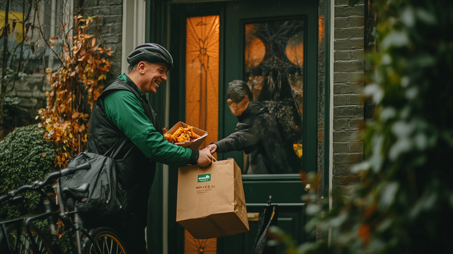 Halloween Delivery: A Father in Vampire Costume