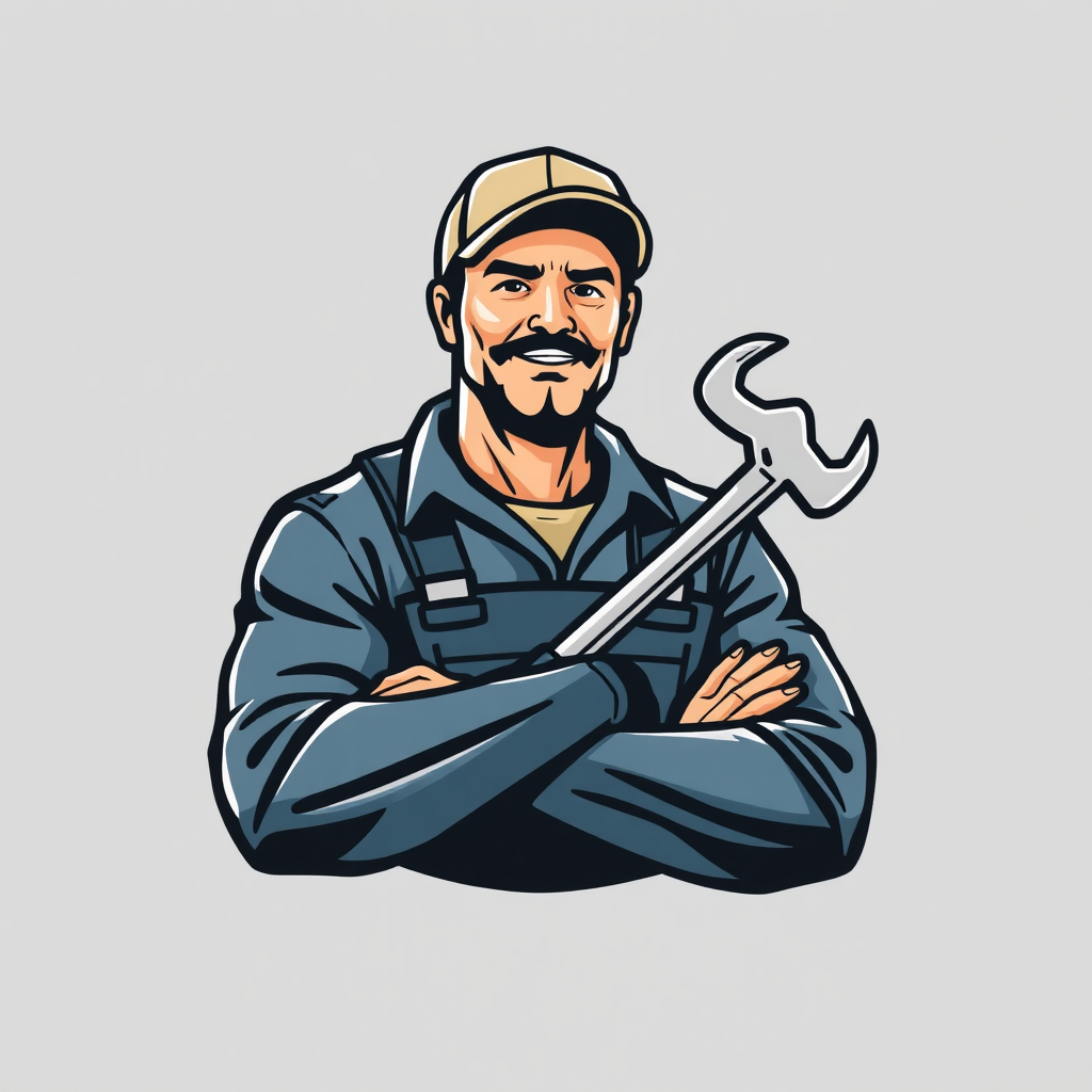 Handyman Man Logo Tool Company Design