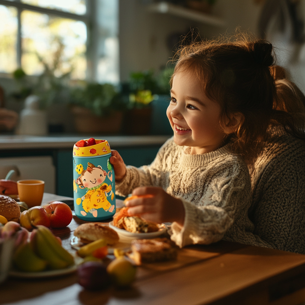 Happy Mother and Child Enjoy Morning Breakfast Together