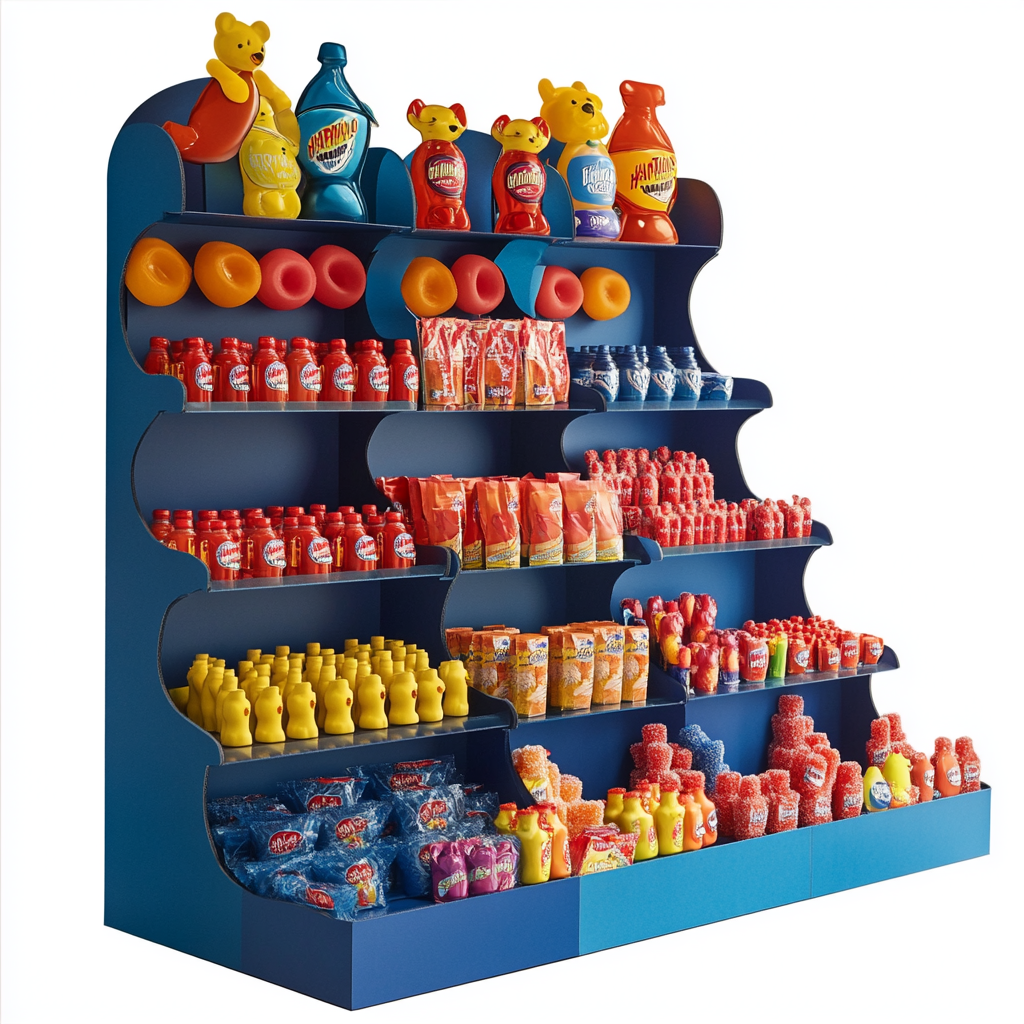 Haribo Gummy Candy Cardboard Display Stand Design