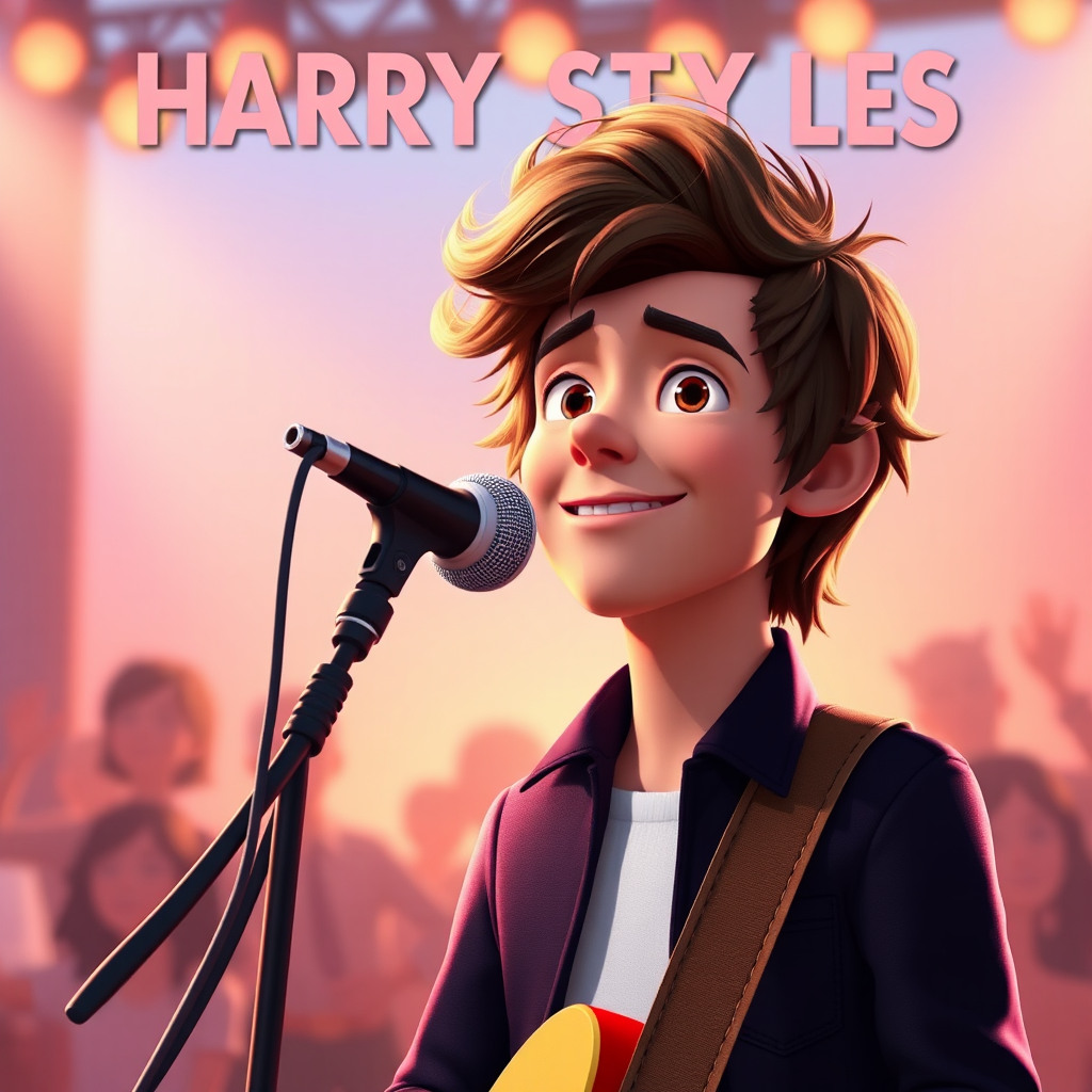 Harry Styles in Animated Pixar Movie Poster