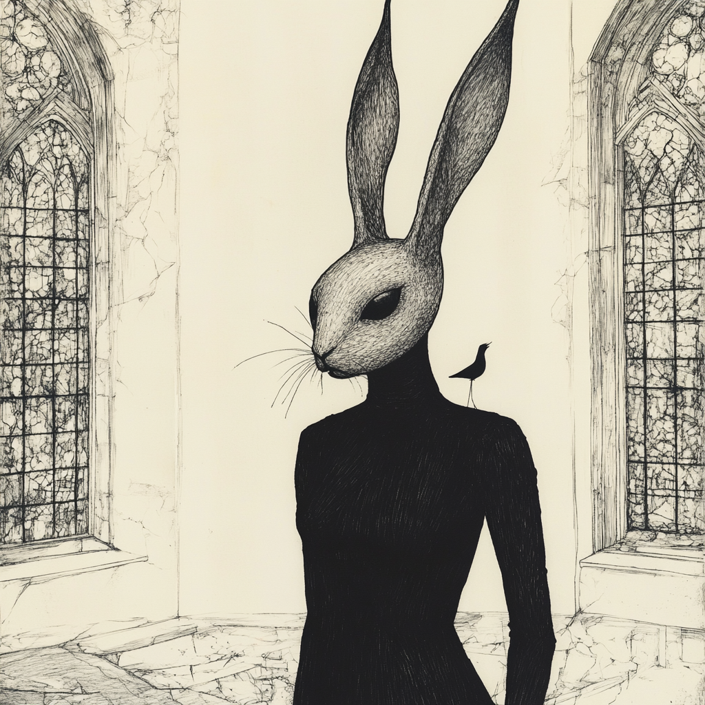 Haunted Rabbit: Beauty and Decay in Abandoned Chapel