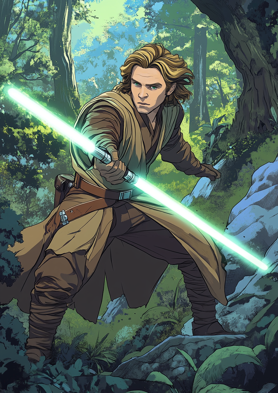 Heath Ledger as Jedi Padawan, Star Wars graphic novel.