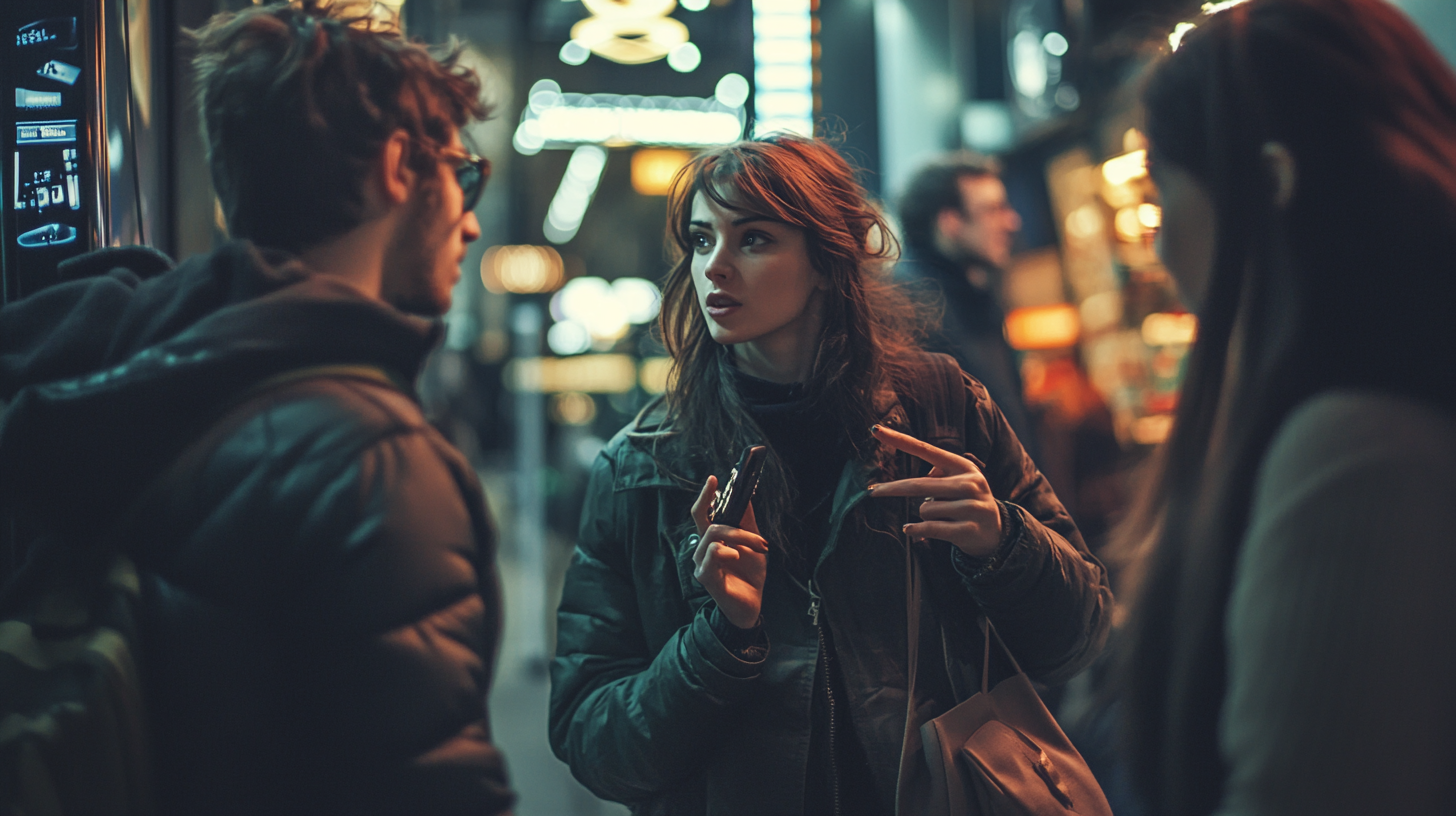 High-Res Canon AR 16:9 People Discussing Gadgets