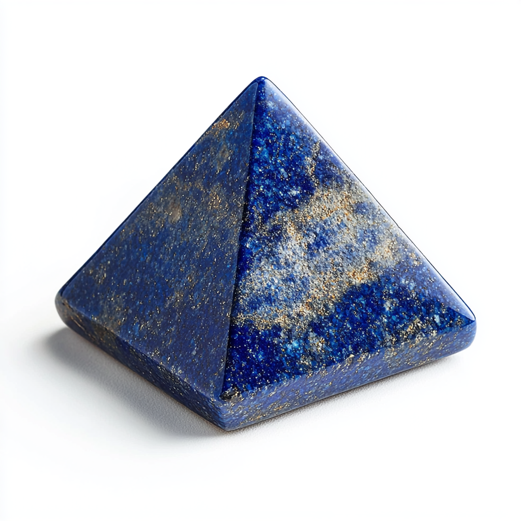 High Resolution Lapis Lazuli Tetrahedron Dice Product Photo