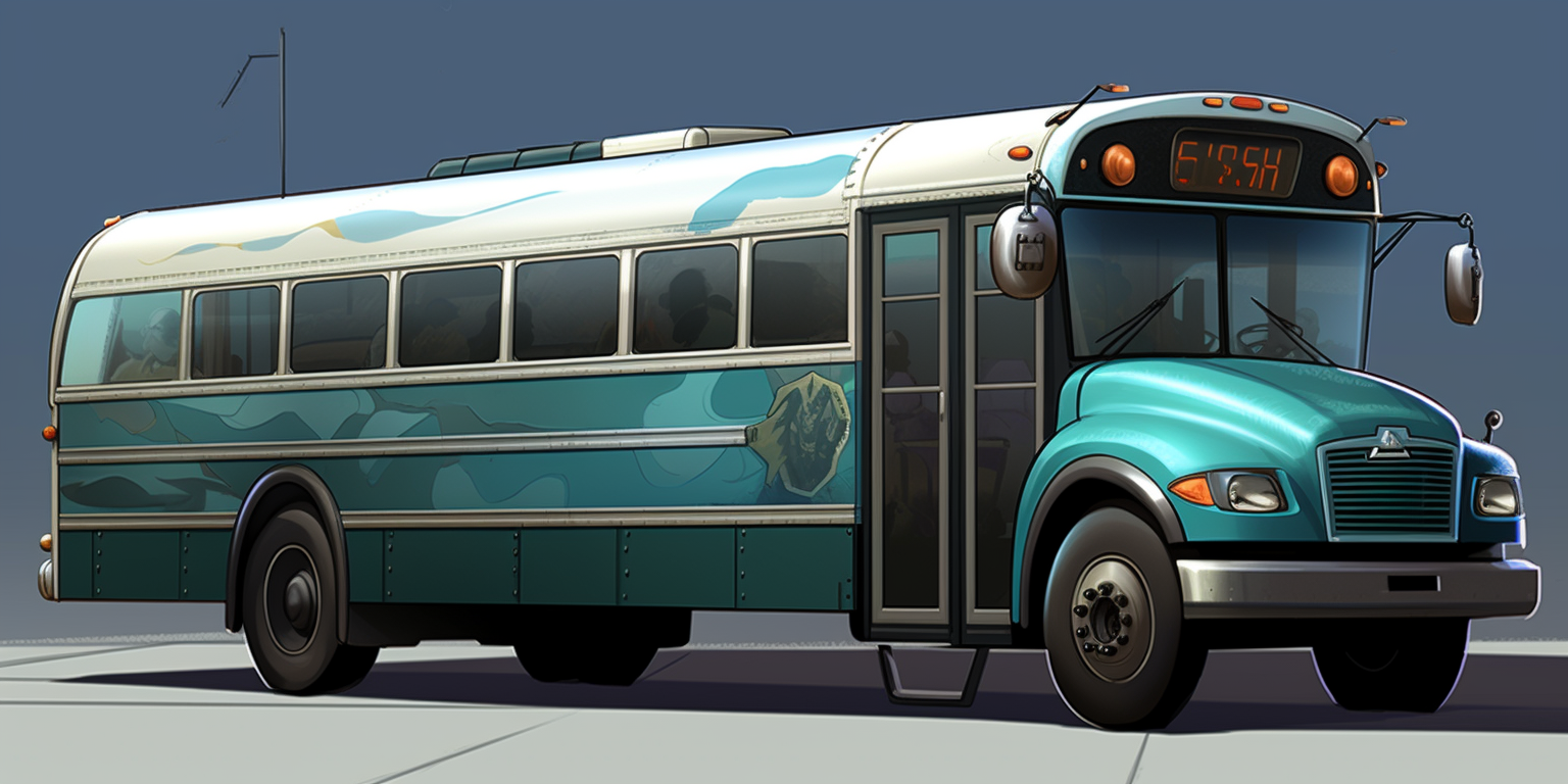 High quality digital illustration of school bus.