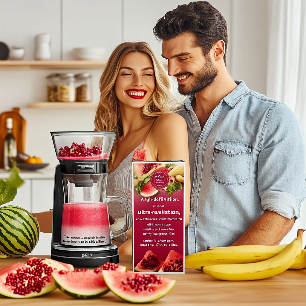 High-quality image of attractive couple in modern kitchen.