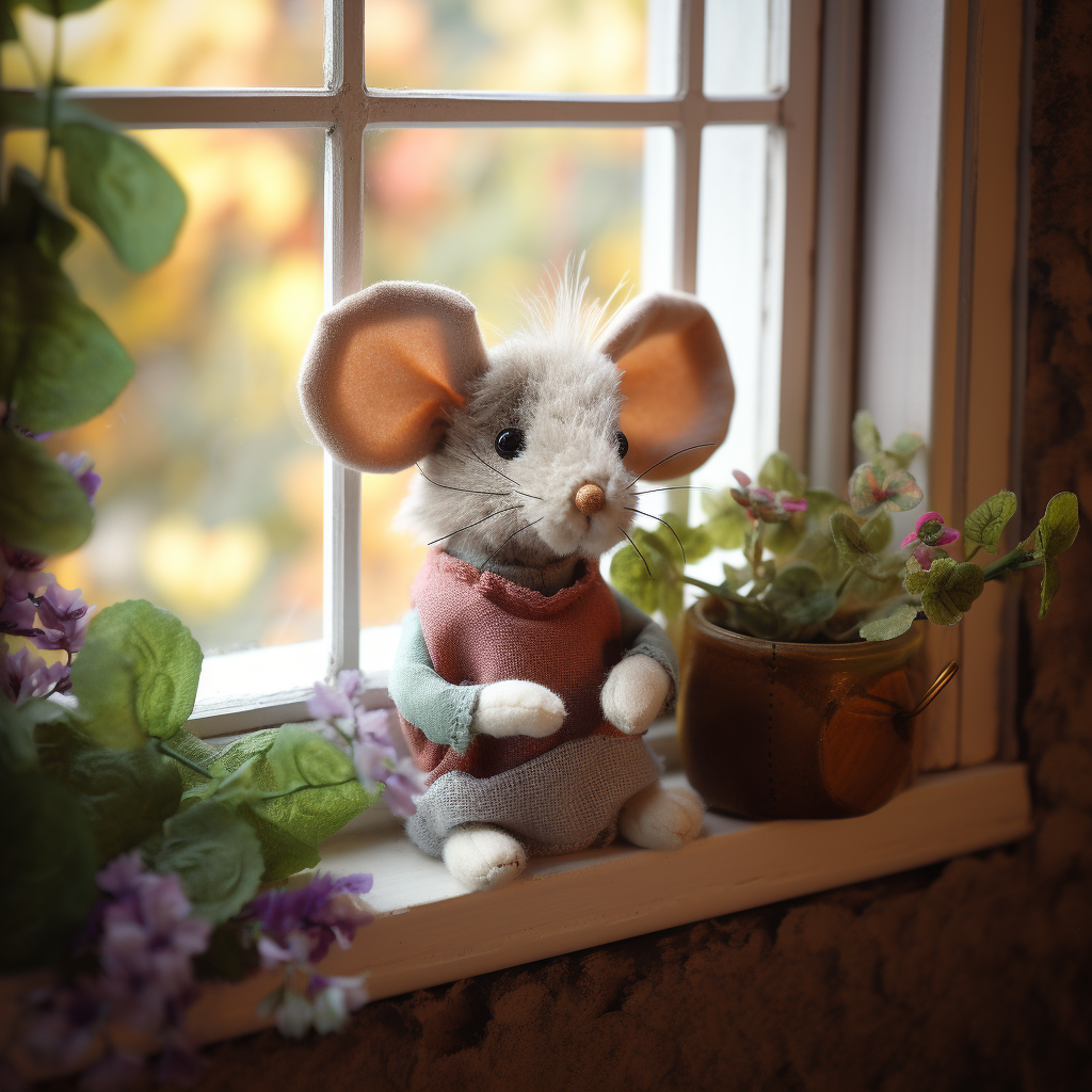 High-quality image of sweet-faced mouse looking happy.