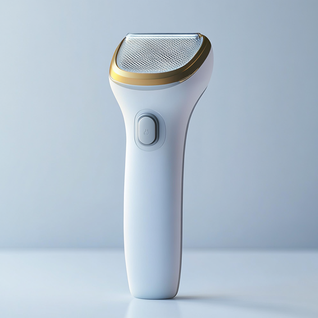 High-res Female Hair Removal Device Under Studio Lighting