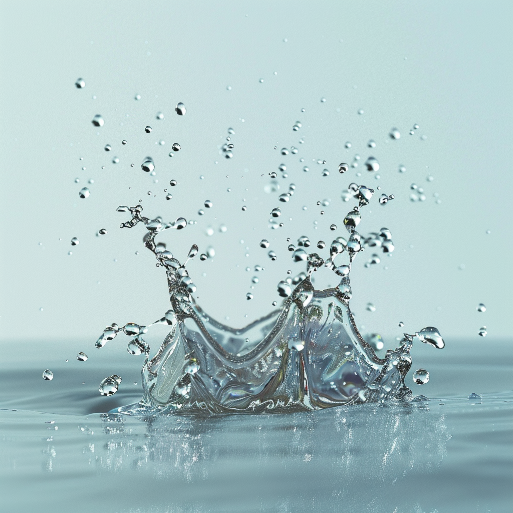 High-resolution image of elegant water splash with droplets.