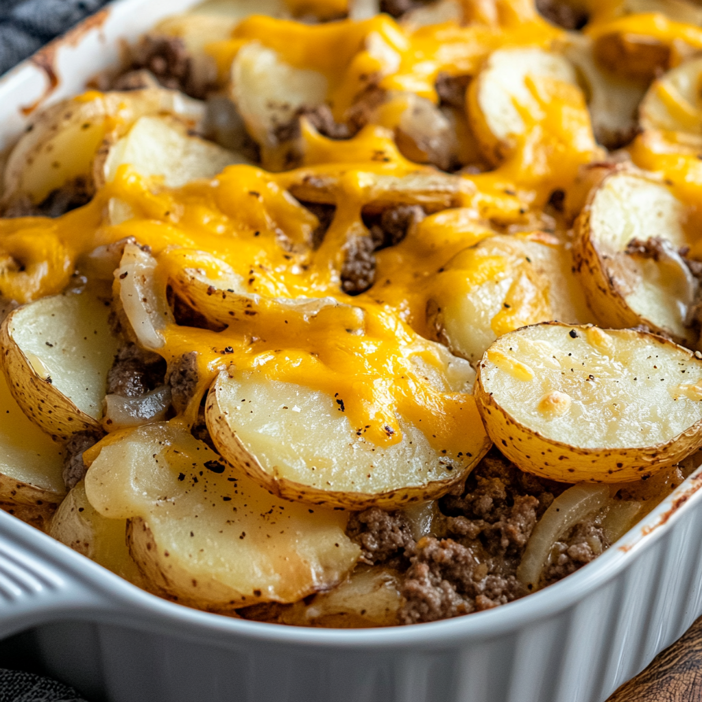 Homestyle Hamburger & Potato Bake: Bubbling Casserole Delight