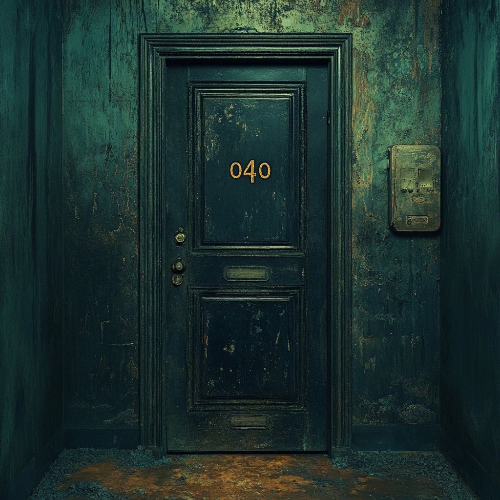 Horror Hotel Room 404 at Night - Beksinski Style 