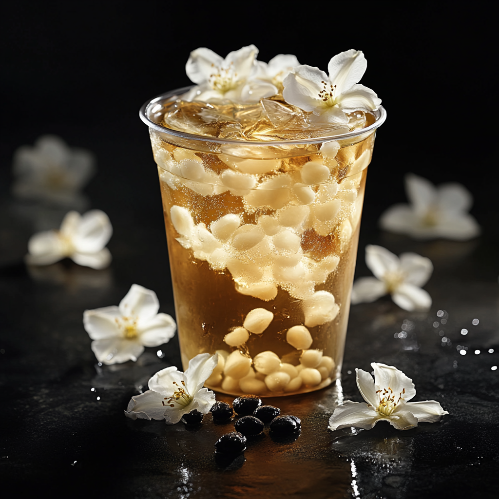 Hyper-realistic Jasmine Iced Tea 16K Photo