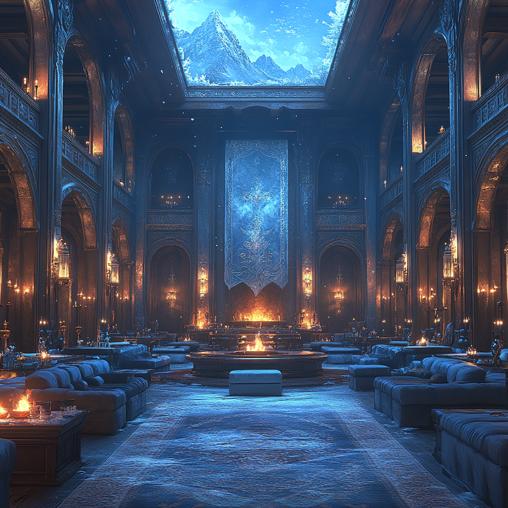 Hyper-realistic Sanctuary Hall: Elegance and Strategy Gathering Space