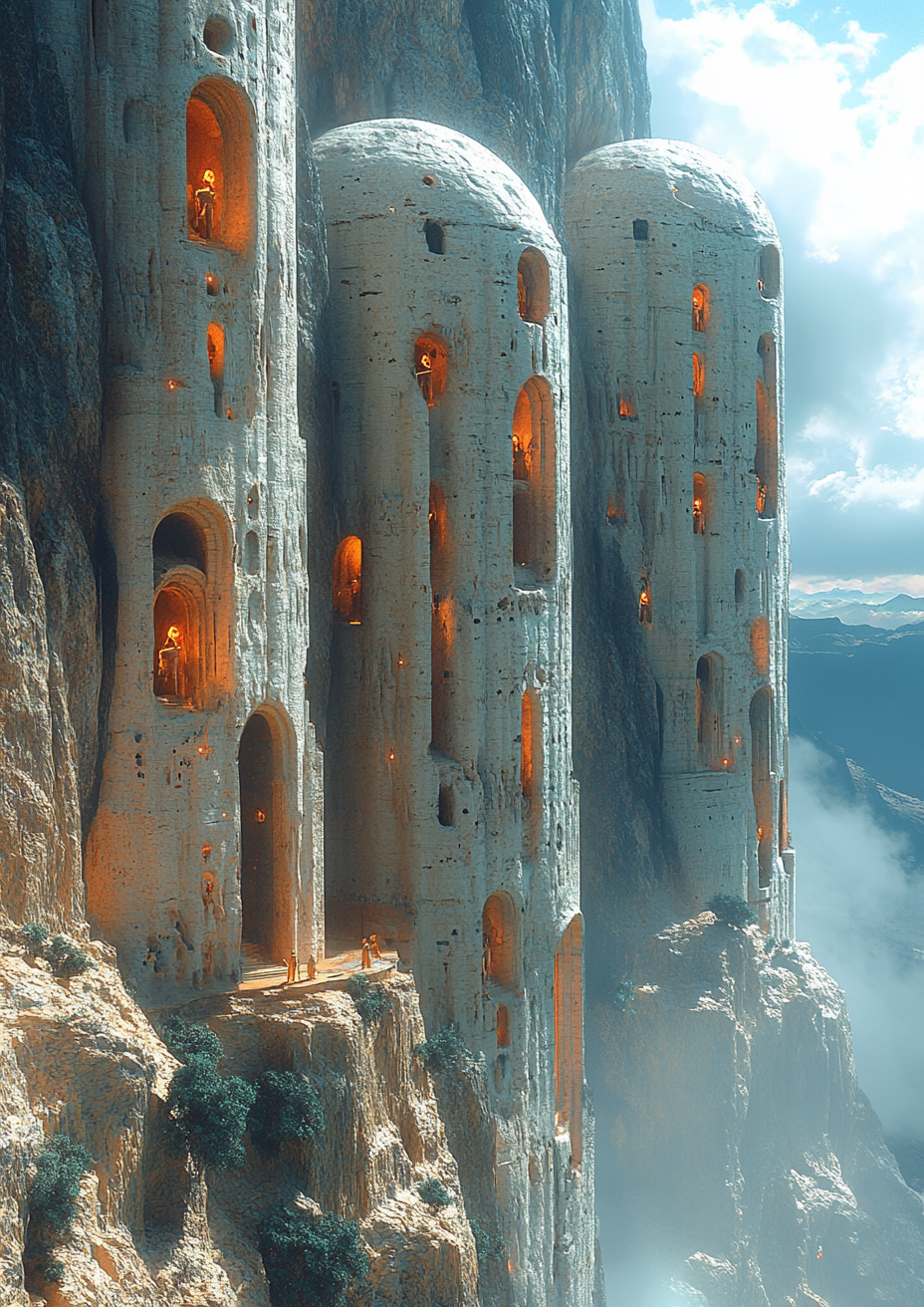 Hypermaximalist Baroque Desert Towers HDR Unreal Engine 