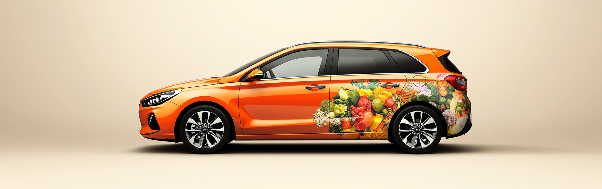 Hyundai i30 Combi Car Wrap with Flower Seeds