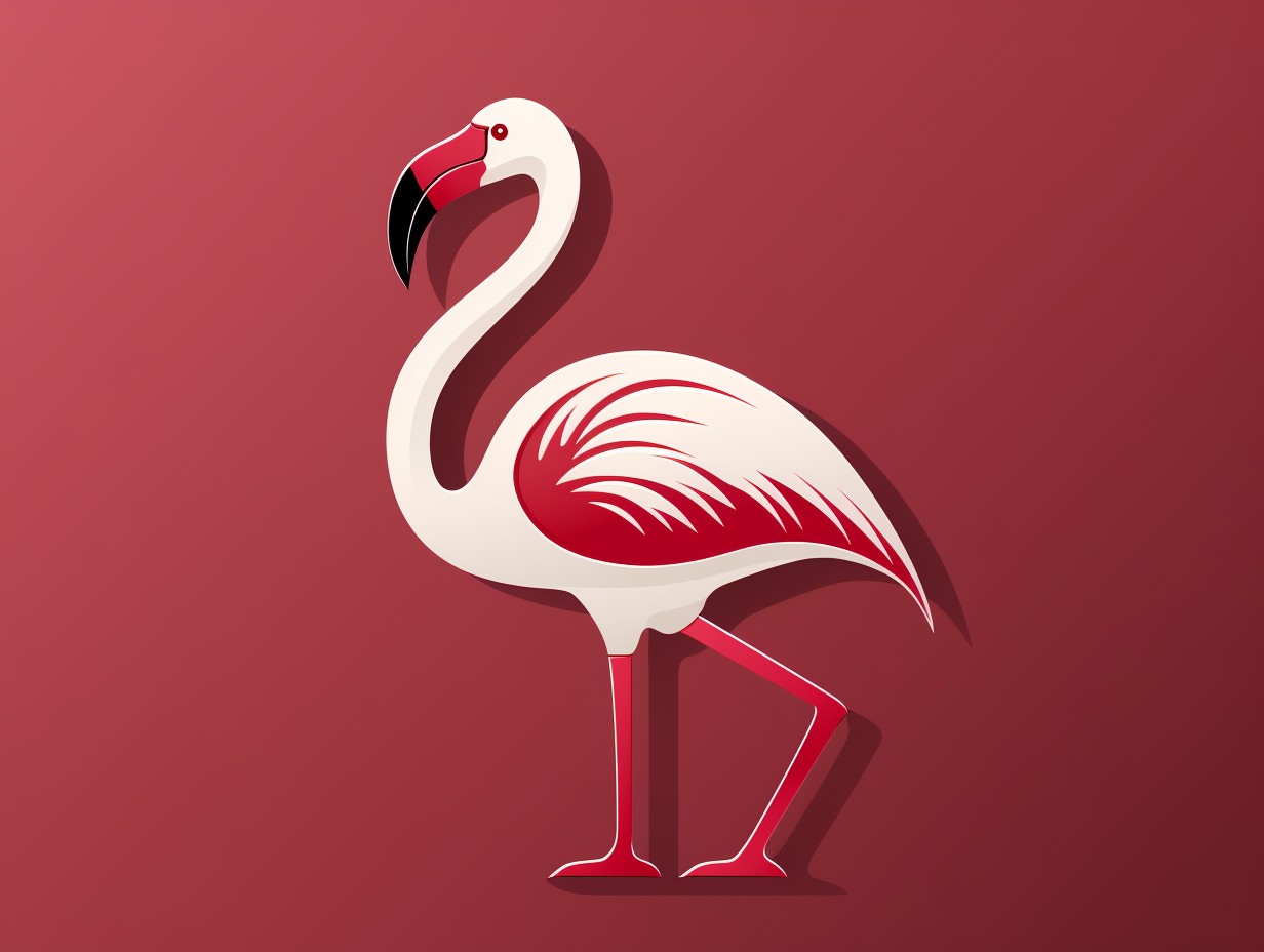 Minimalistic Flamingo Head Logo