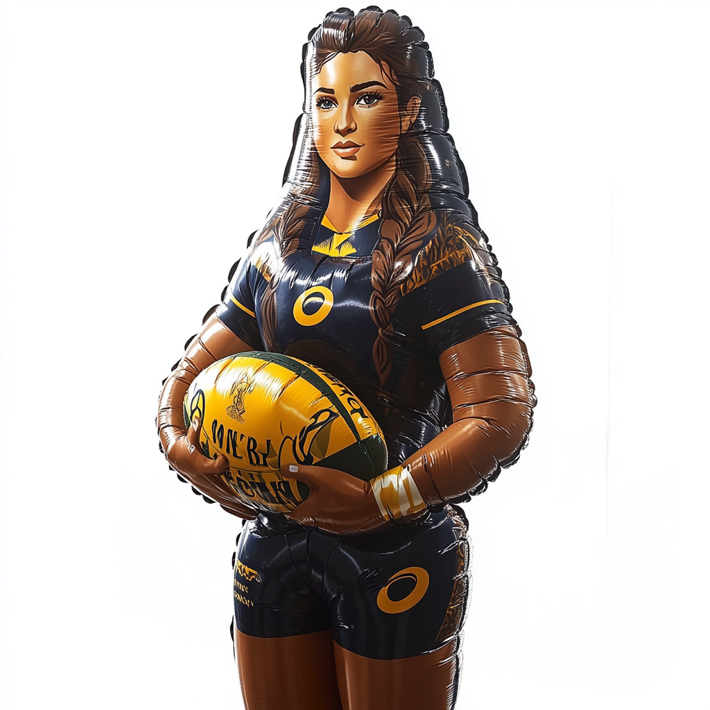 Ilona Maher Inflatable Rugby Player Product Shot