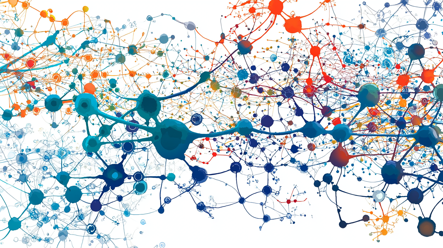 Image: A complex network showing medical research connections