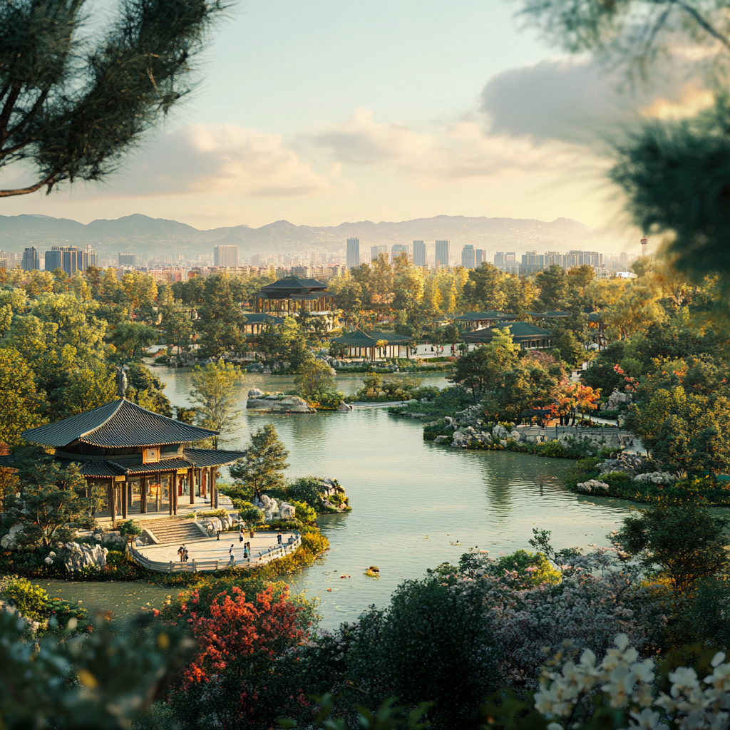 Imaginative 2024 Beijing City View 3D Render