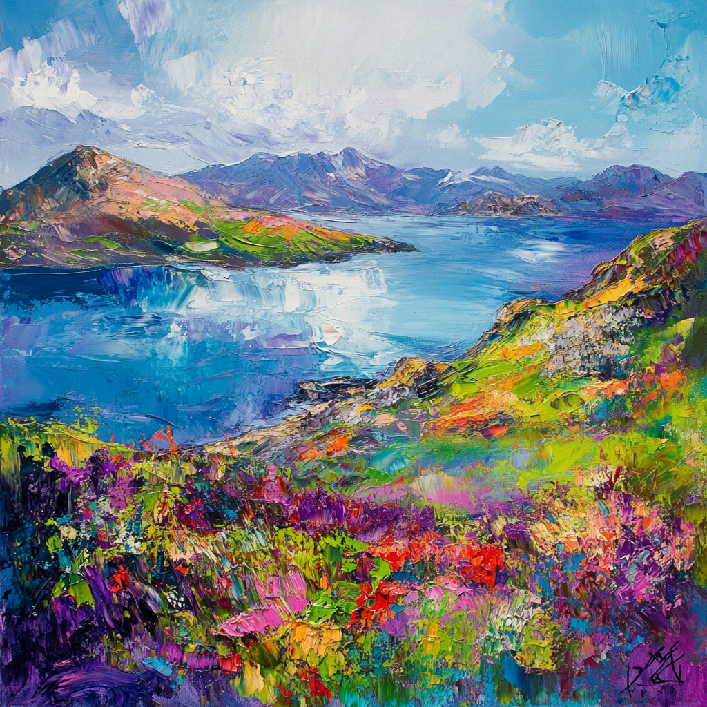 Impressionist Painting of Isle of Skye, Scotland