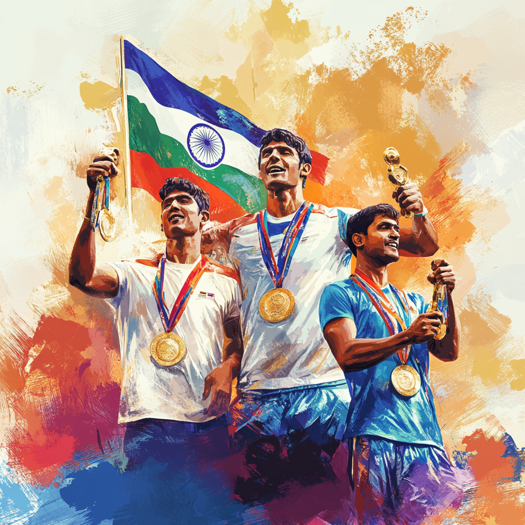 India's Paralympic Triumph: 8 Medals in Vibrant Image