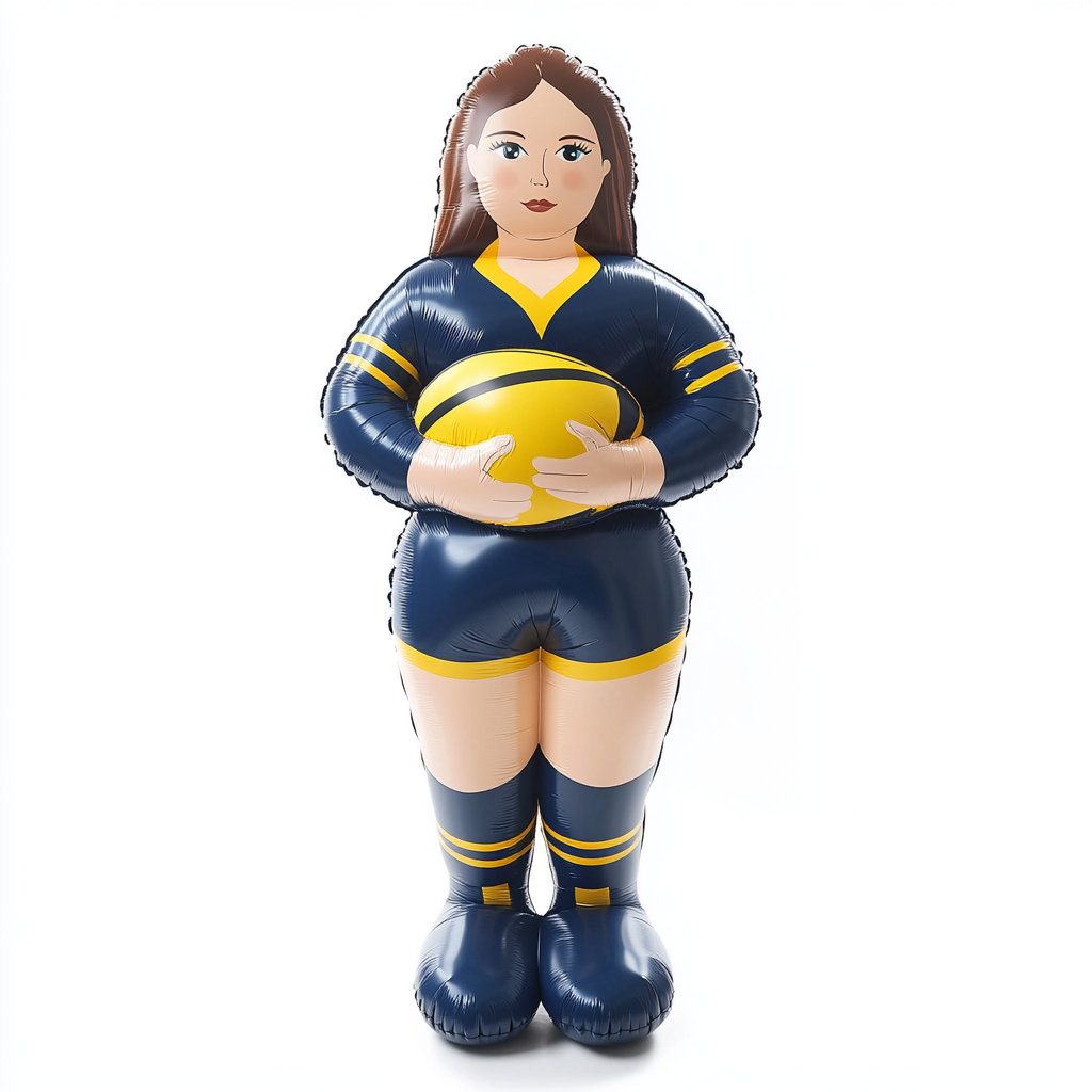 Inflatable Ilona Maher Rugby Dummy in Blue