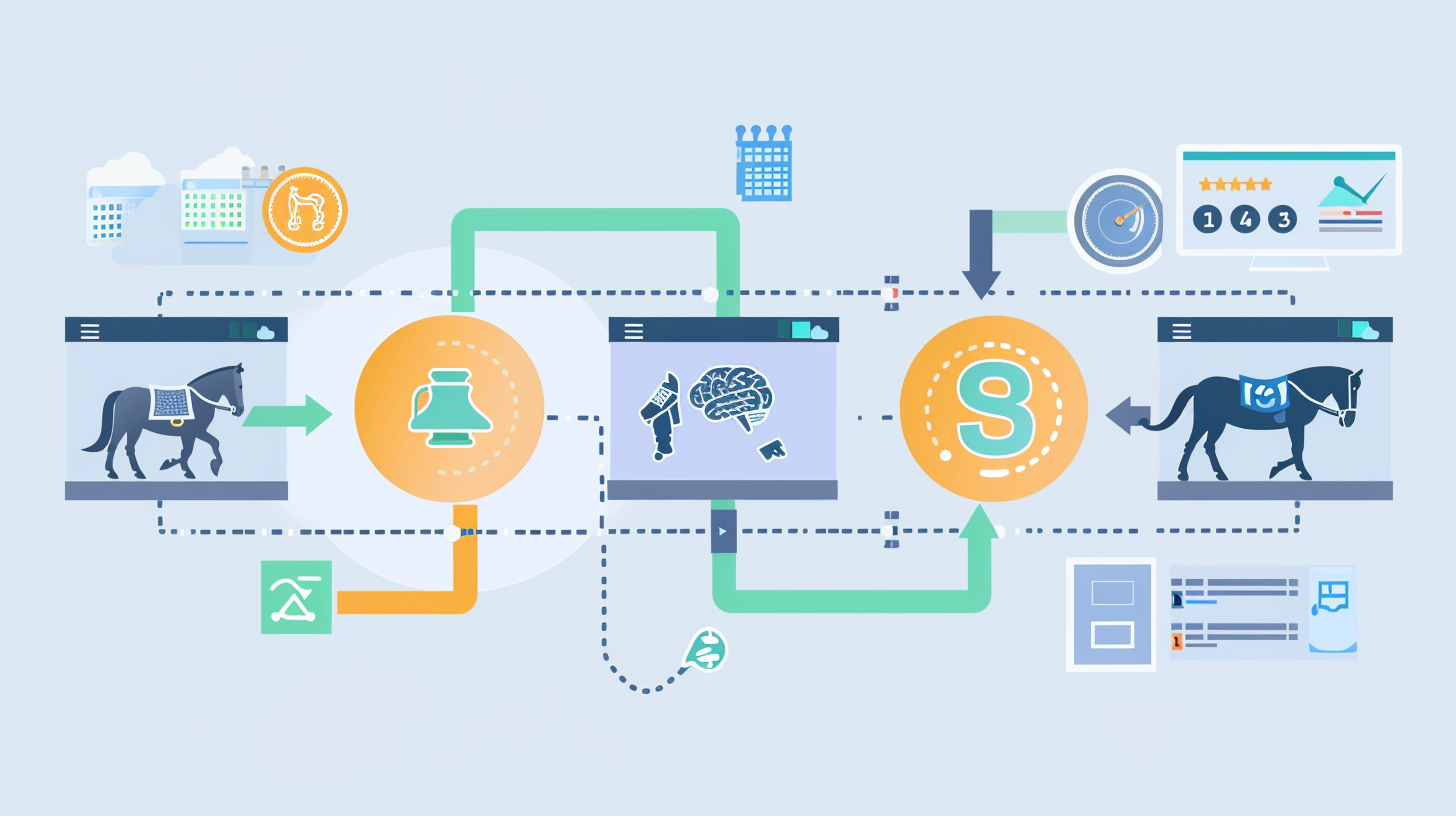 Infographic of Automatic Horse Betting Process Steps