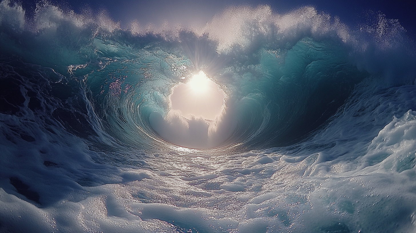 Inside the Blue Waves: A Bright Barrel View