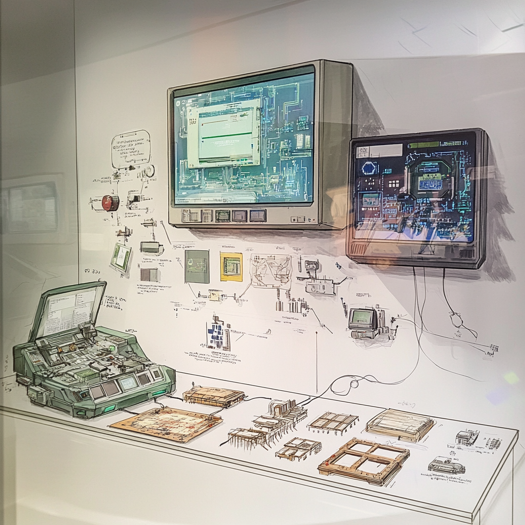 Interactive AI Exhibit Showcasing History and Future Technology