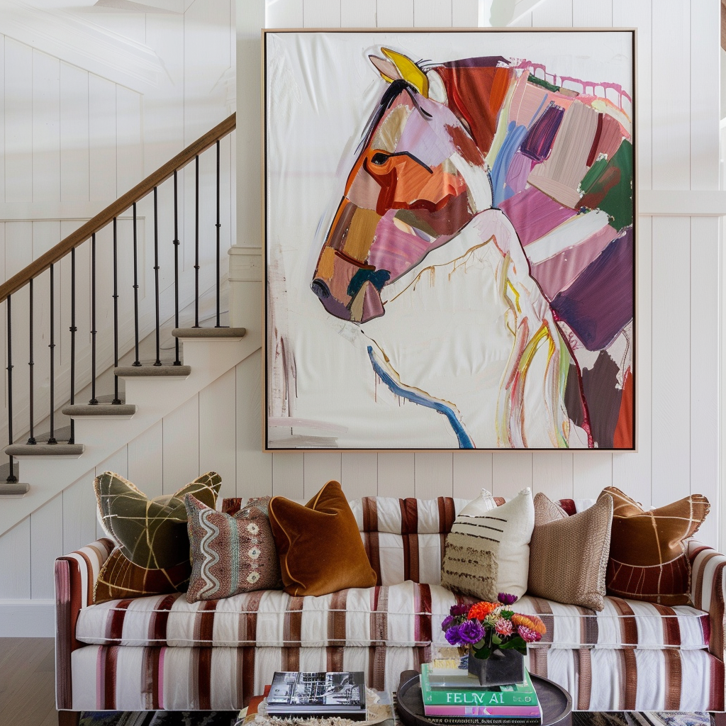 Interior of 1900 home with modern decor accents.