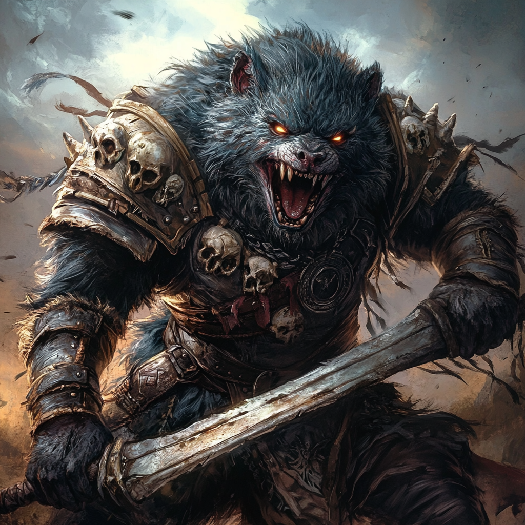 Intimidating Gnoll Pack Lord Leads in Wasteland