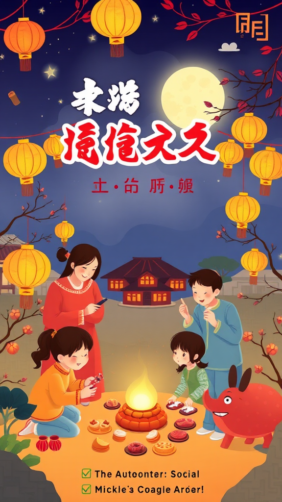 Inviting poster for Mid-Autumn Festival family event.