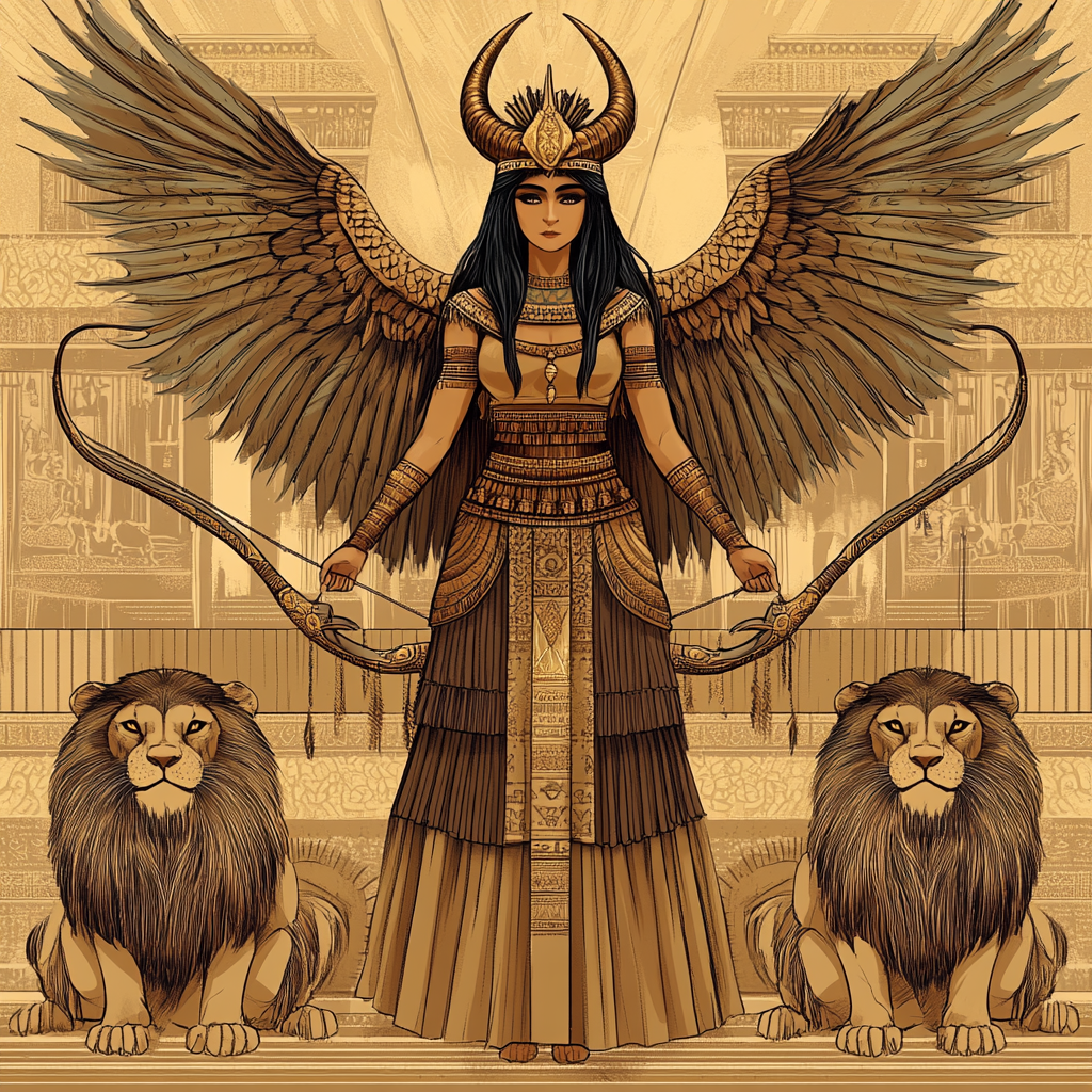 Ishtar, the Mesopotamian goddess of love and war.