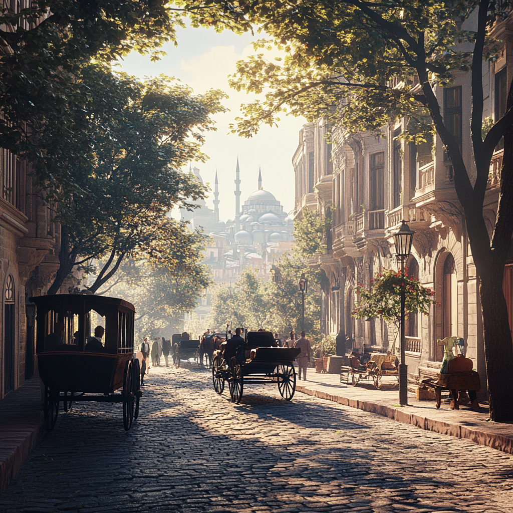 Istanbul Past: 1900s, Fascinating 3D Render of Cityscape