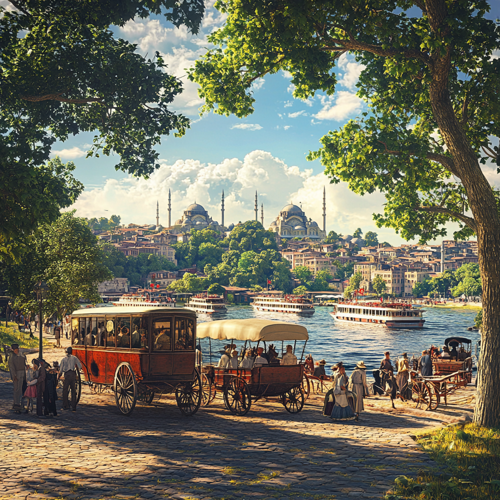 Istanbul in 1900s: Realistic, Fascinating 3D Render Photo