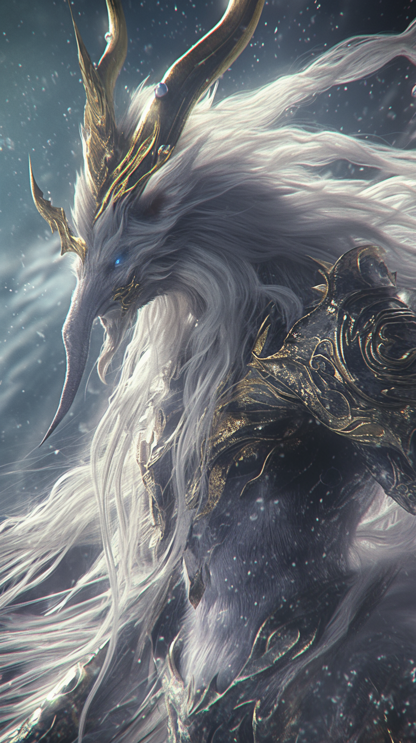 Ixion from Final Fantasy X, hyper realistic 3D render.