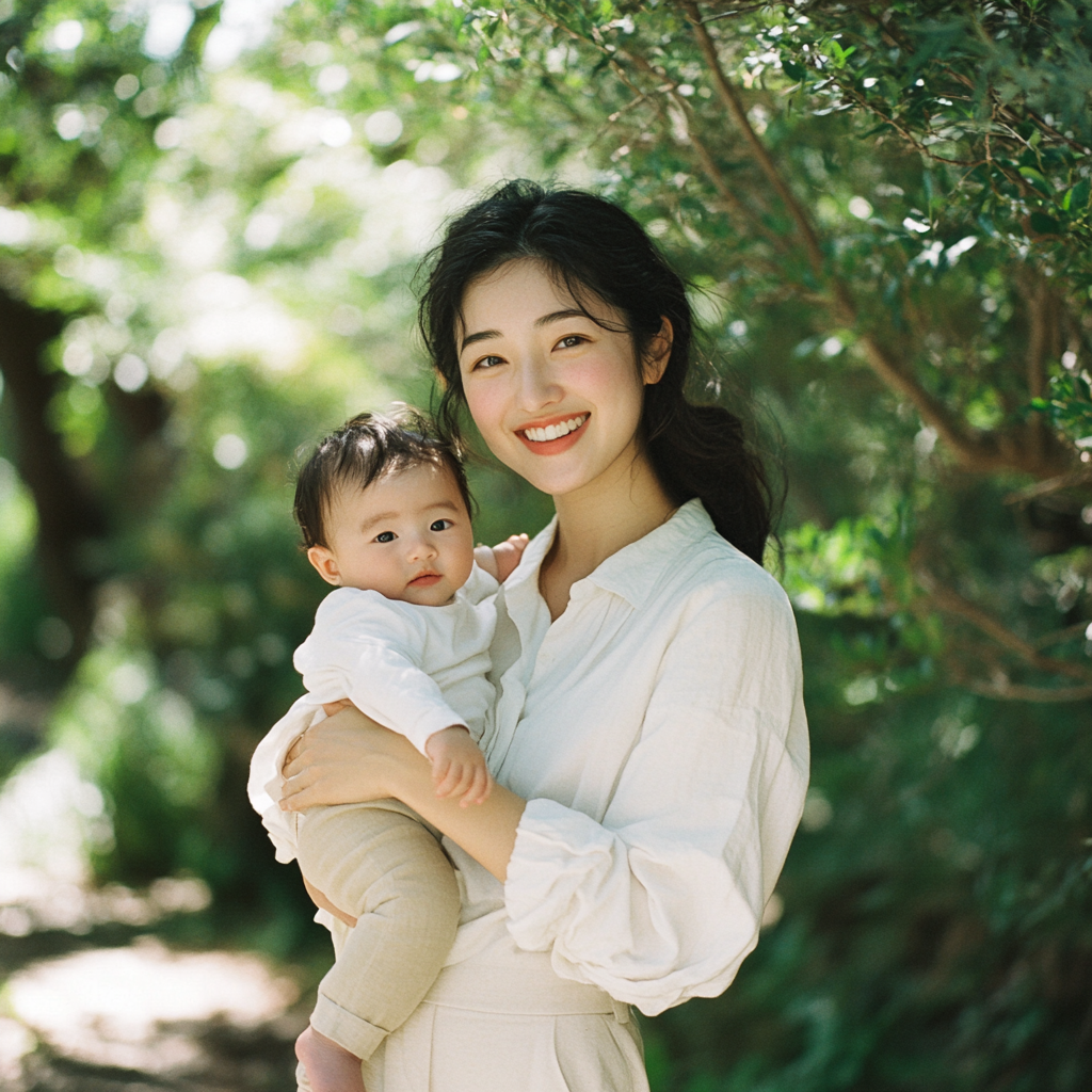 Japanese Mother and Baby