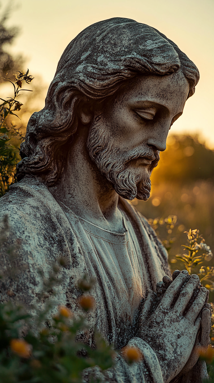 Jesus wept - golden hour glowy image - realistic.